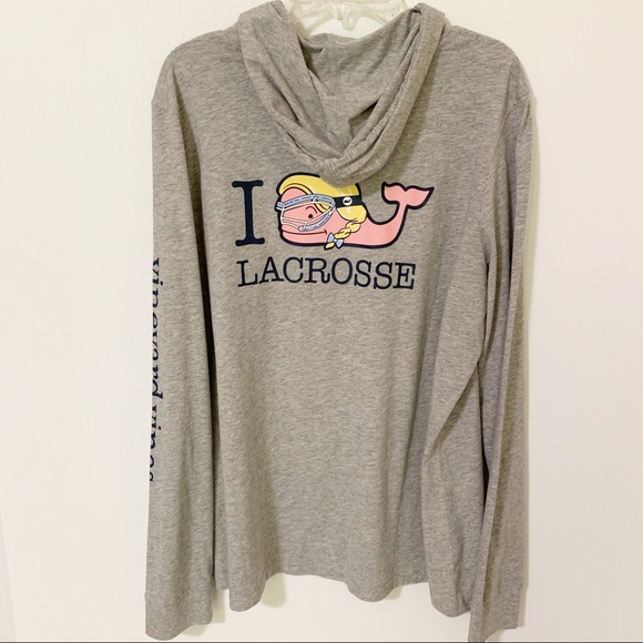Vineyard Vines Sweaters - Vineyard Vines I Love Lacrosse Hoodie NEW Women L